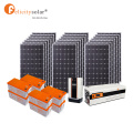 Système d&#39;énergie solaire complète Home 10kw 8kw 6kw 2kw 4kw Système de panneau d&#39;énergie solaire hybride hors réseau